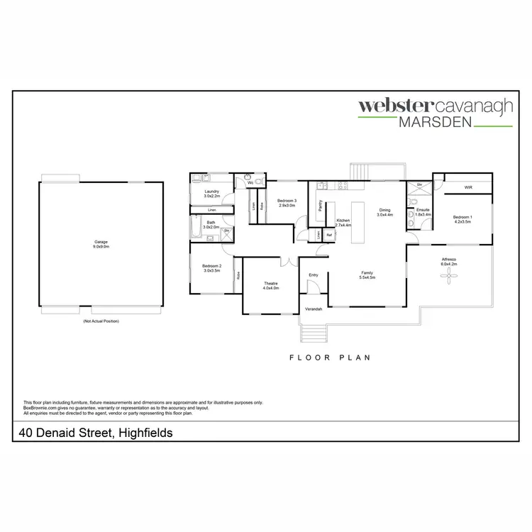 Floorplan of Homely house listing, 40 Denaid Street, Highfields QLD 4352