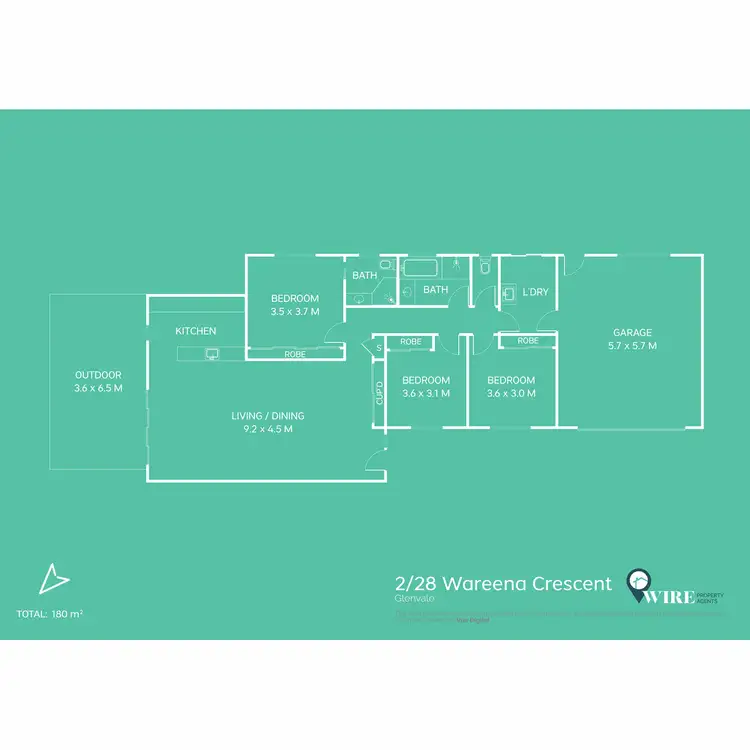 Floorplan of Homely unit listing, 2/28 Wareena Crescent, Glenvale QLD 4350