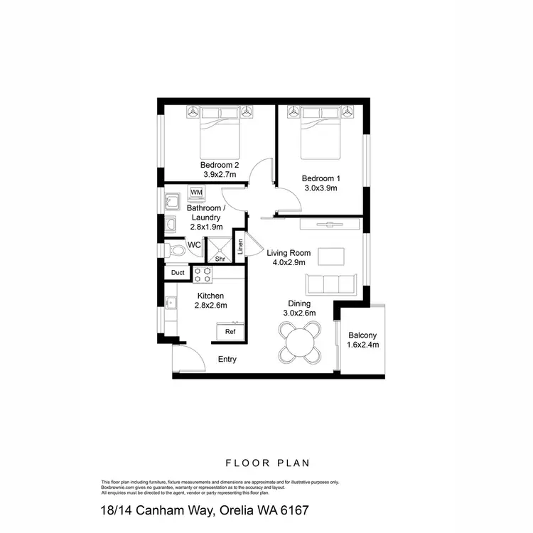 Floorplan of Homely house listing, 18/14 Canham Way, Orelia WA 6167