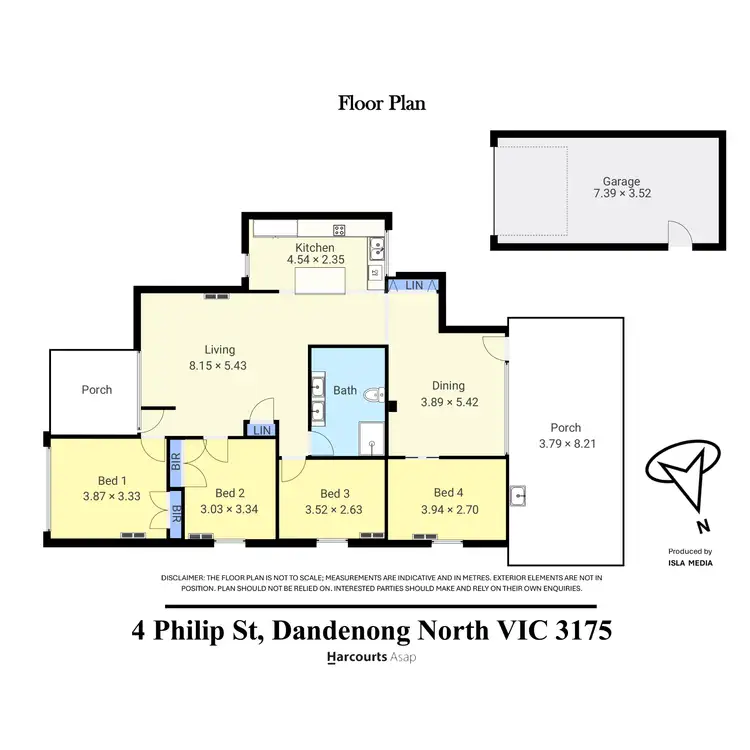 Floorplan of Homely house listing, 4 Philip Street, Dandenong North VIC 3175