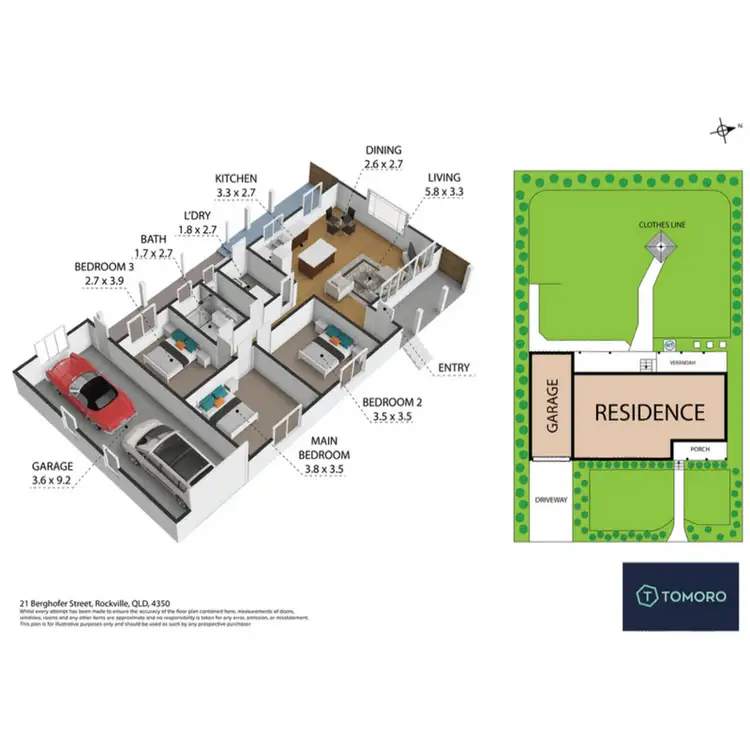 Floorplan of Homely house listing, 21 Berghofer Street, Rockville QLD 4350