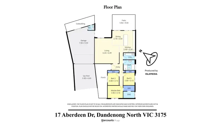 Floorplan of Homely house listing, 17 Aberdeen Drive, Dandenong North VIC 3175