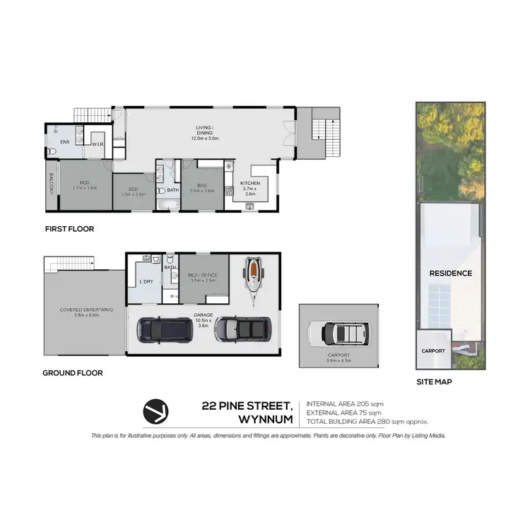 Floorplan of Homely house listing, 22 Pine Street, Wynnum QLD 4178