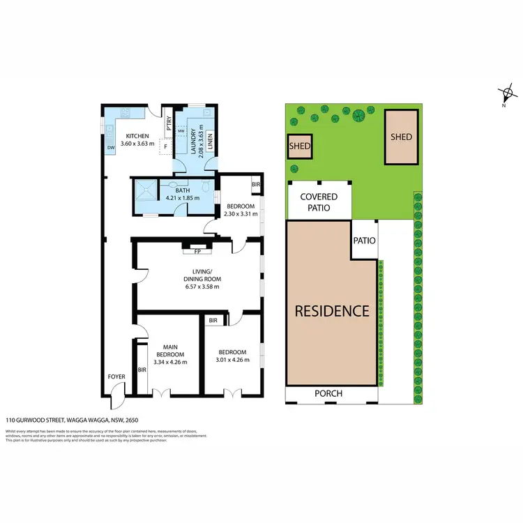 Floorplan of Homely house listing, 110 Gurwood Street, Wagga Wagga NSW 2650