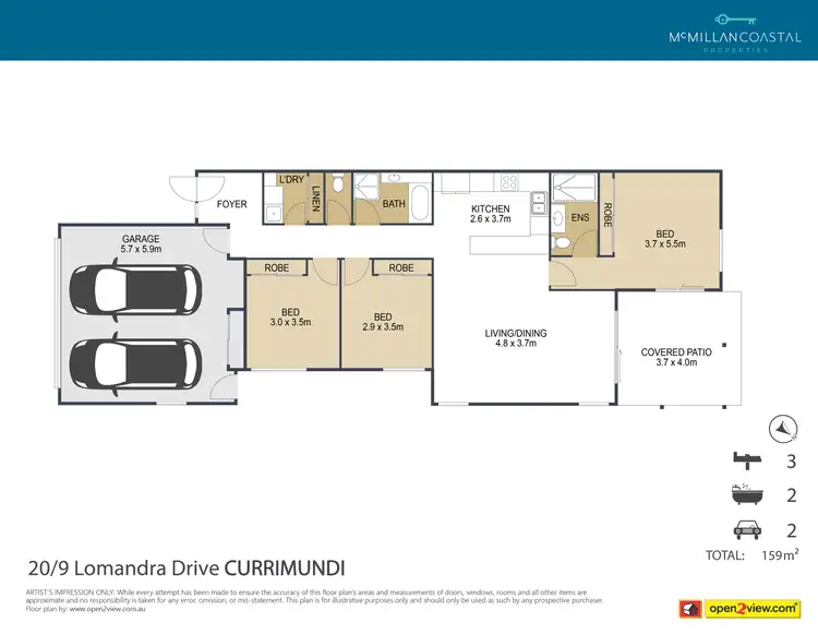 Floorplan of Homely townhouse listing, 20/9 Lomandra Drive, Currimundi QLD 4551