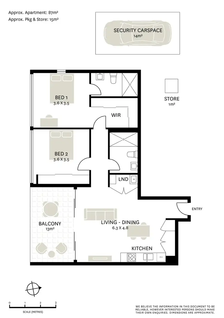 Floorplan of Homely apartment listing, 207/2 Thread Lane, Waterloo NSW 2017