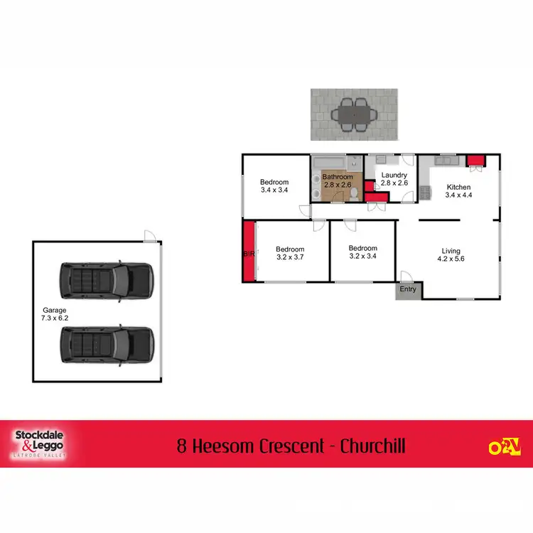 Floorplan of Homely house listing, 8 Heesom Crescent, Churchill VIC 3842