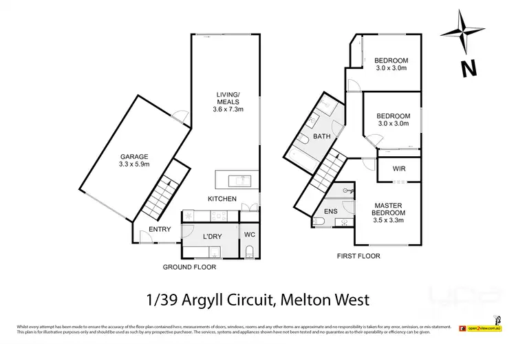Floorplan of Homely house listing, 1/39 Argyll Street, Melton West VIC 3337
