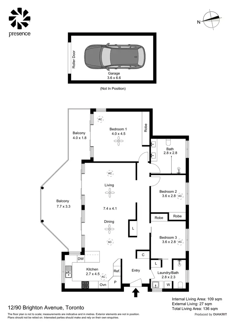 Floorplan of Homely unit listing, 12/90 Brighton Avenue, Toronto NSW 2283