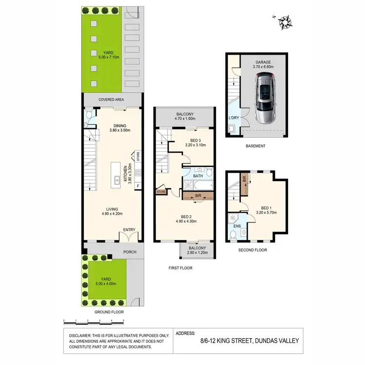 Floorplan of Homely townhouse listing, 8/6-12 King Street, Dundas Valley NSW 2117