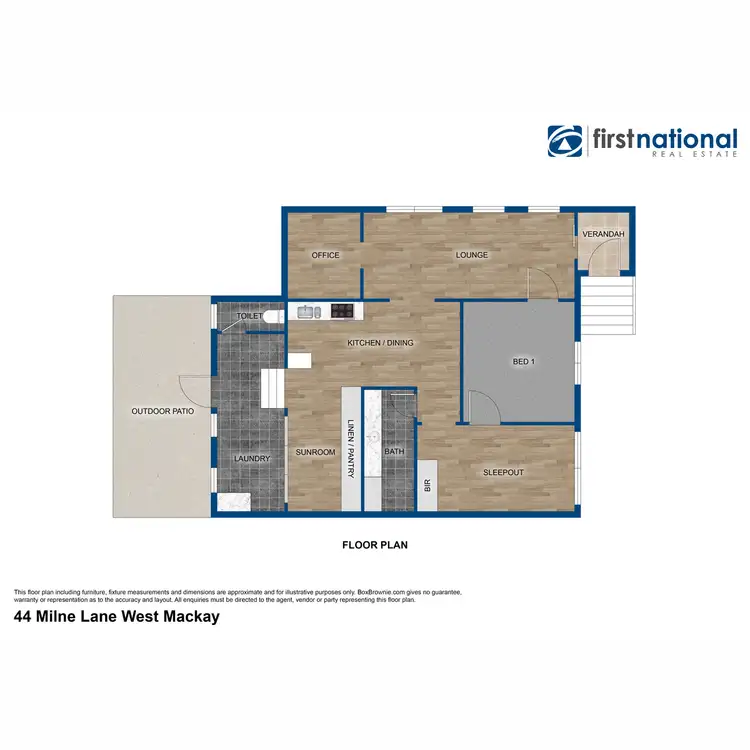 Floorplan of Homely house listing, 44 Milne Lane, West Mackay QLD 4740