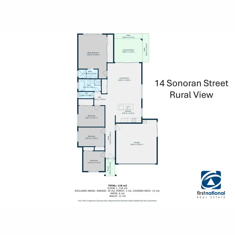 Floorplan of Homely house listing, 14 Sonoran Street, Rural View QLD 4740