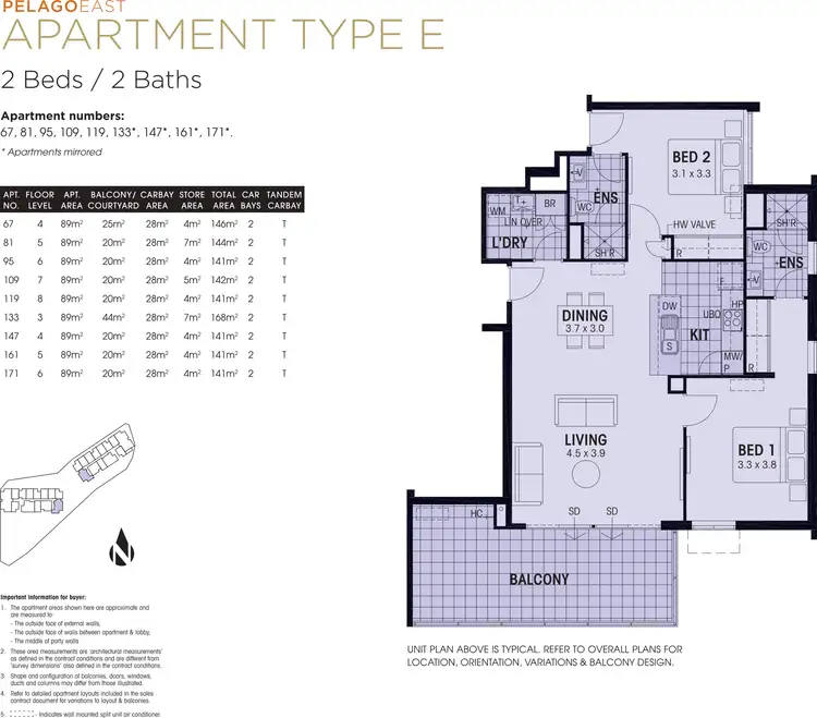 Floorplan of Homely apartment listing, 147/26 Sharpe Avenue, Pegs Creek WA 6714