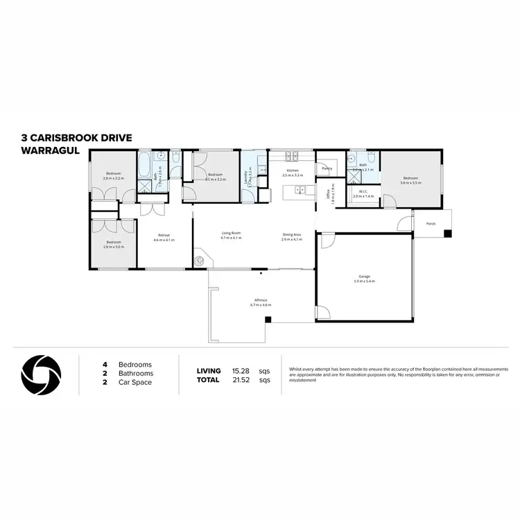 Floorplan of Homely house listing, 3 Carisbrooke Drive, Warragul VIC 3820