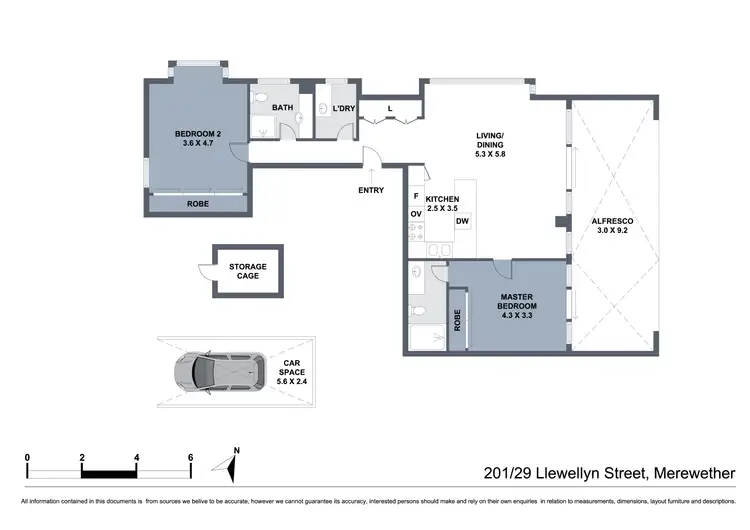 Floorplan of Homely unit listing, 201/29 Llewellyn Street, Merewether NSW 2291