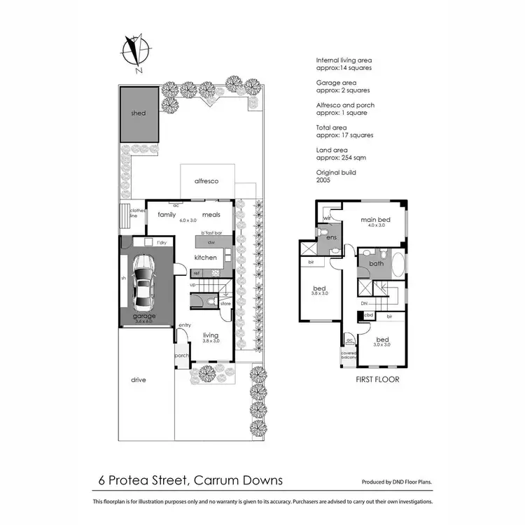 Floorplan of Homely house listing, 6 Protea Street, Carrum Downs VIC 3201