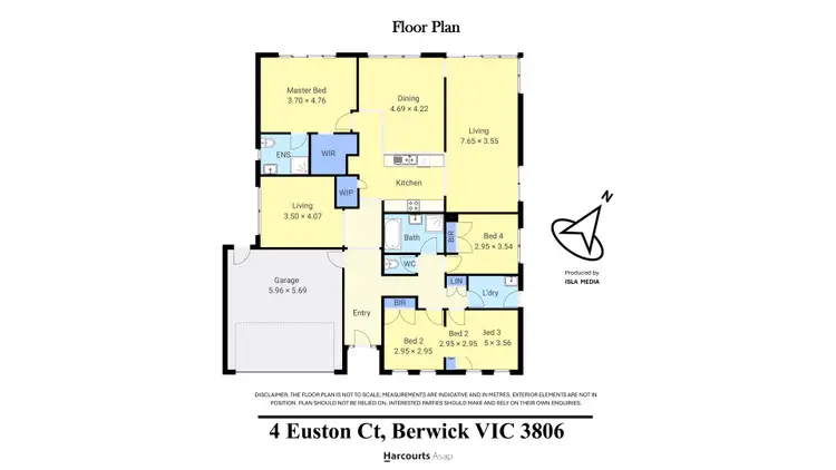 Floorplan of Homely house listing, 4 Euston Court, Berwick VIC 3806