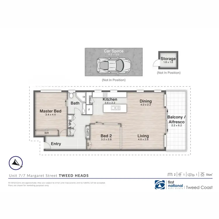Floorplan of Homely unit listing, 7/7 Margaret Street, Tweed Heads NSW 2485
