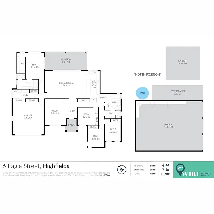 Floorplan of Homely house listing, 6 Eagle Street, Highfields QLD 4352