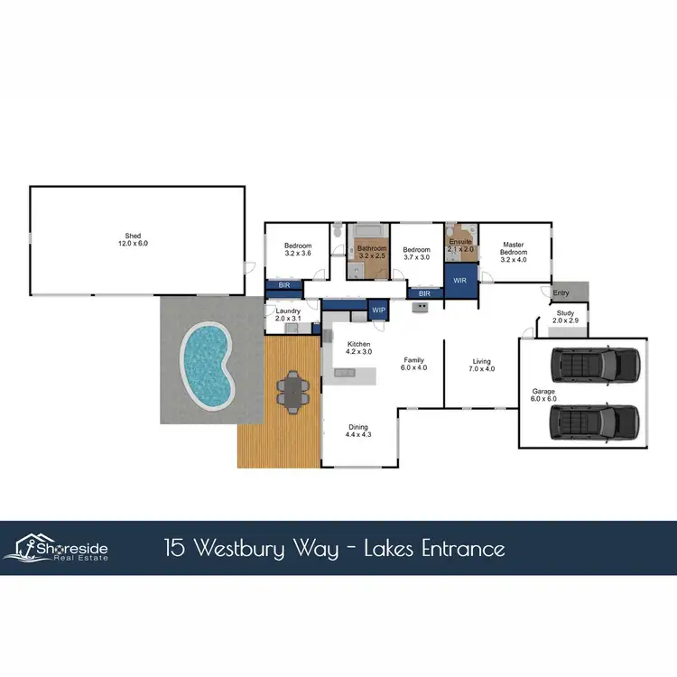 Floorplan of Homely house listing, 15 WESTBURY Way, Lakes Entrance VIC 3909