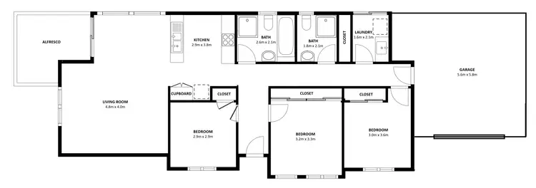 Floorplan of Homely house listing, 21 Isdell Place, Wodonga VIC 3690