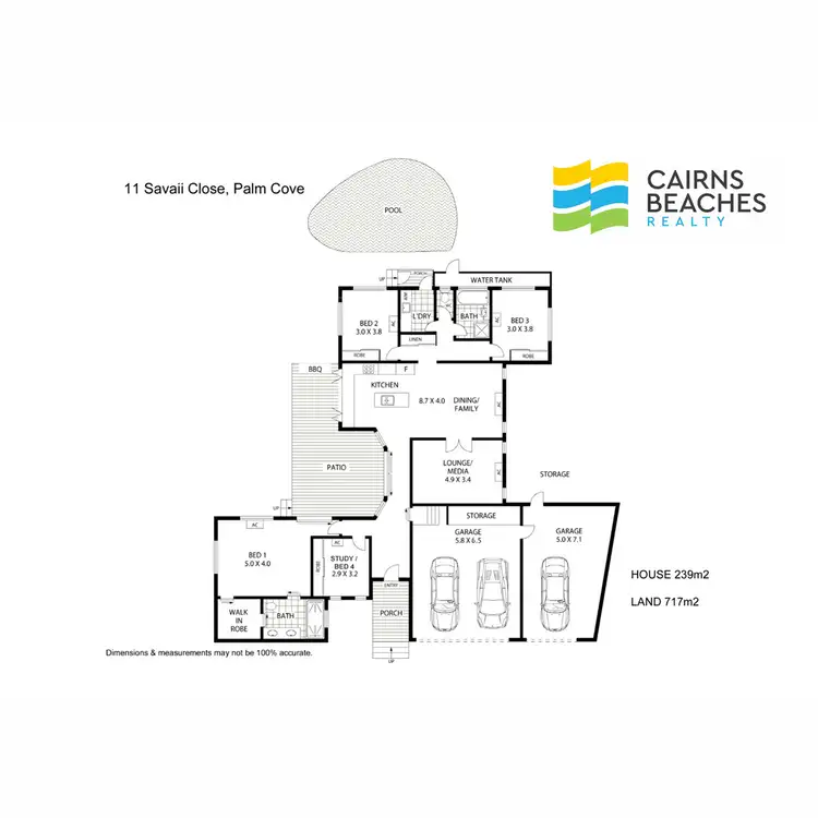 Floorplan of Homely house listing, 11 Savaii Close, Palm Cove QLD 4879
