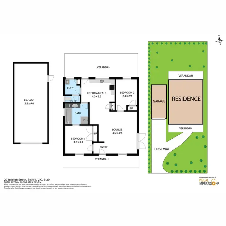 Floorplan of Homely house listing, 27 Raleigh Street, Seville VIC 3139