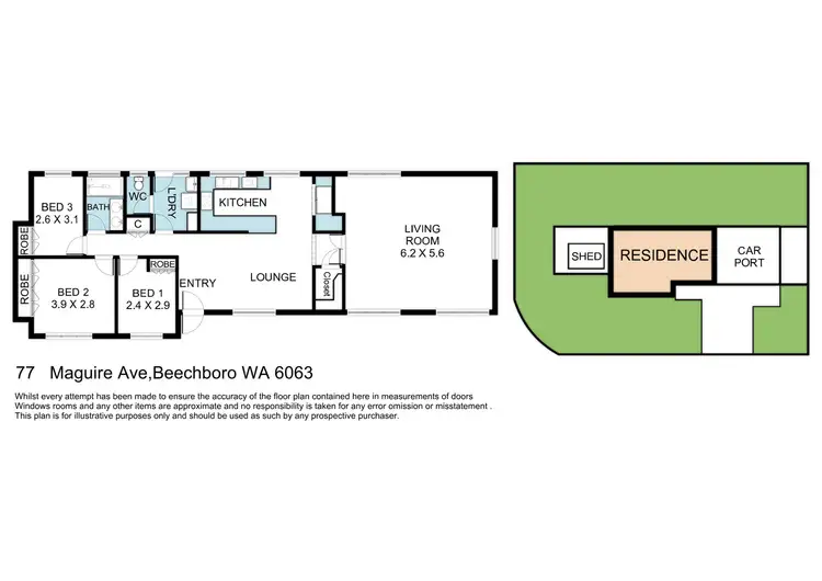 Floorplan of Homely house listing, 77 Maguire Avenue, Beechboro WA 6063