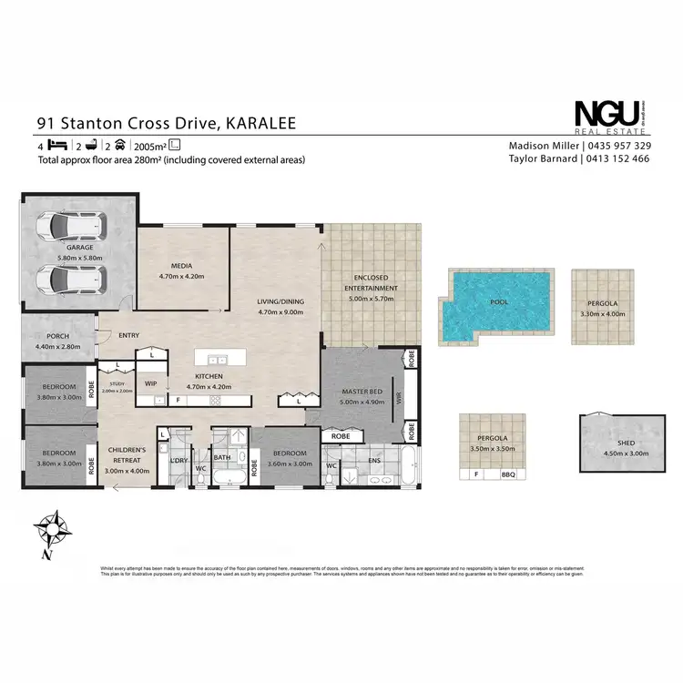 Floorplan of Homely house listing, 91 Stanton Cross Drive, Karalee QLD 4306