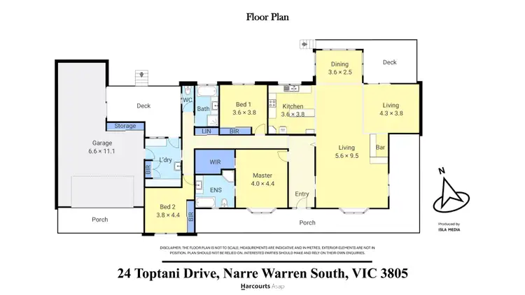 Floorplan of Homely house listing, 24 Toptani Drive, Narre Warren South VIC 3805