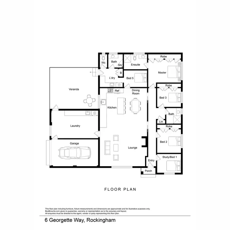 Floorplan of Homely house listing, 6 Georgette Way, Rockingham WA 6168