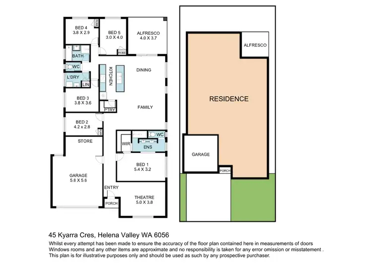 Floorplan of Homely house listing, 45 Kyarra Crescent, Helena Valley WA 6056