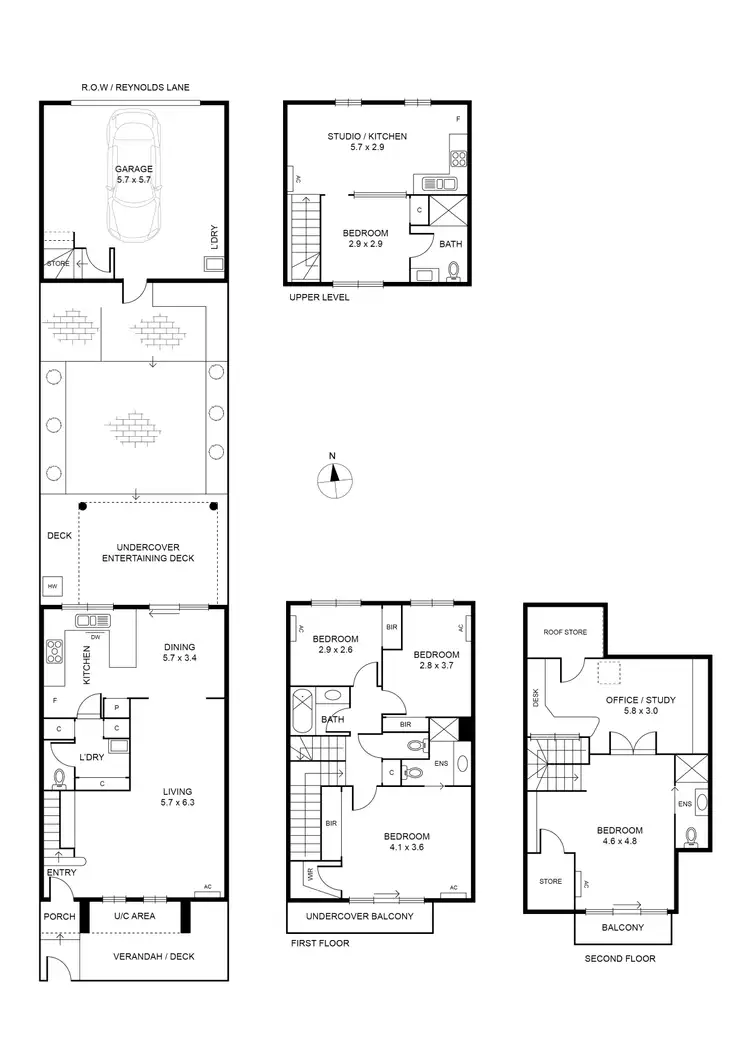Floorplan of Homely townhouse listing, 12-14 Simpson Walk, Kensington VIC 3031