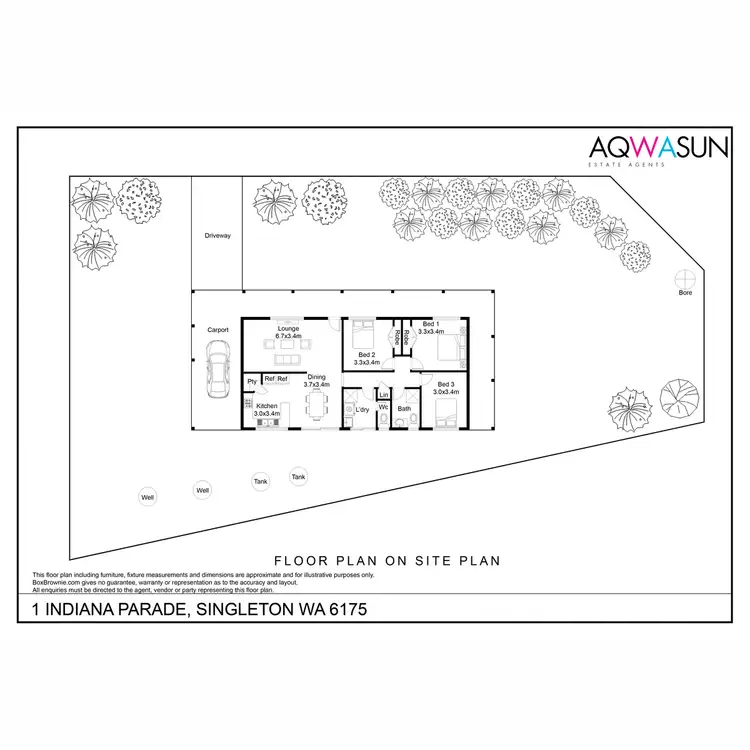 Floorplan of Homely house listing, 1 Indiana Parade, Singleton WA 6175