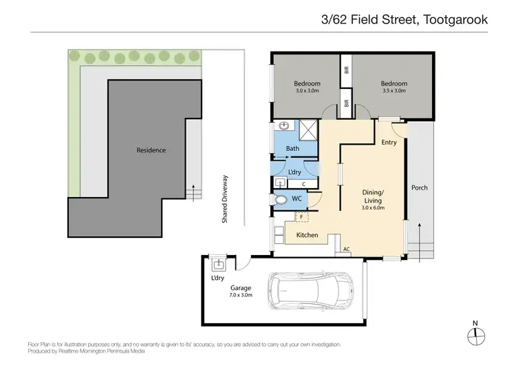 Floorplan of Homely unit listing, 3/62 Field Street, Rye VIC 3941
