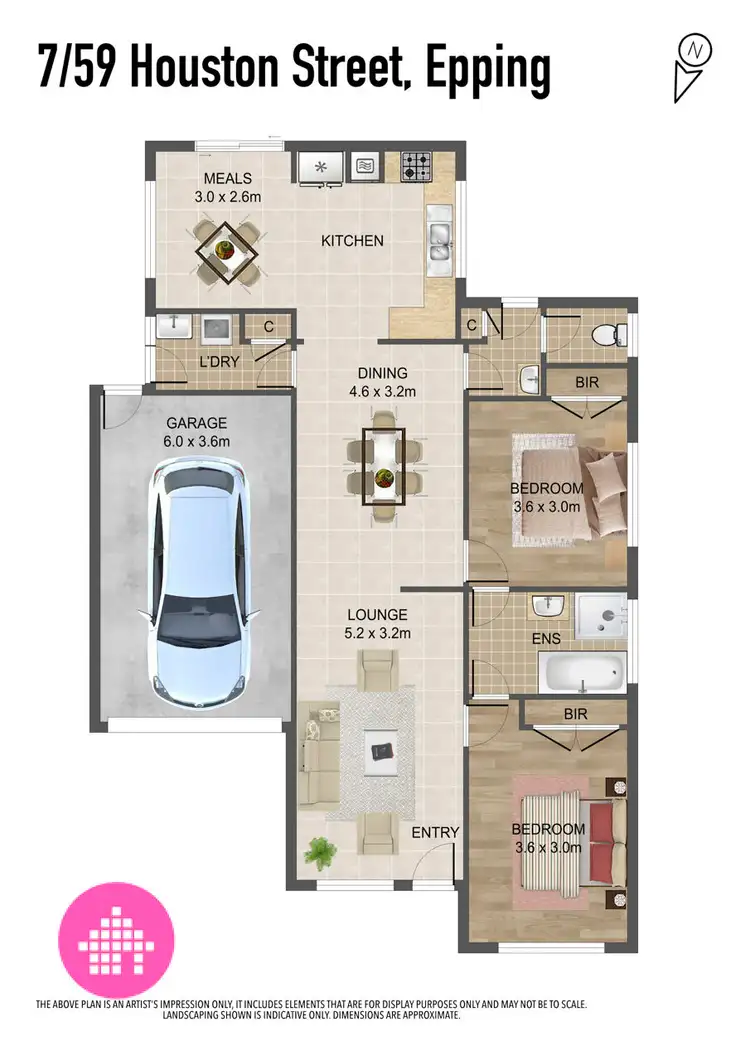 Floorplan of Homely unit listing, 7/57-59 Houston Street, Epping VIC 3076