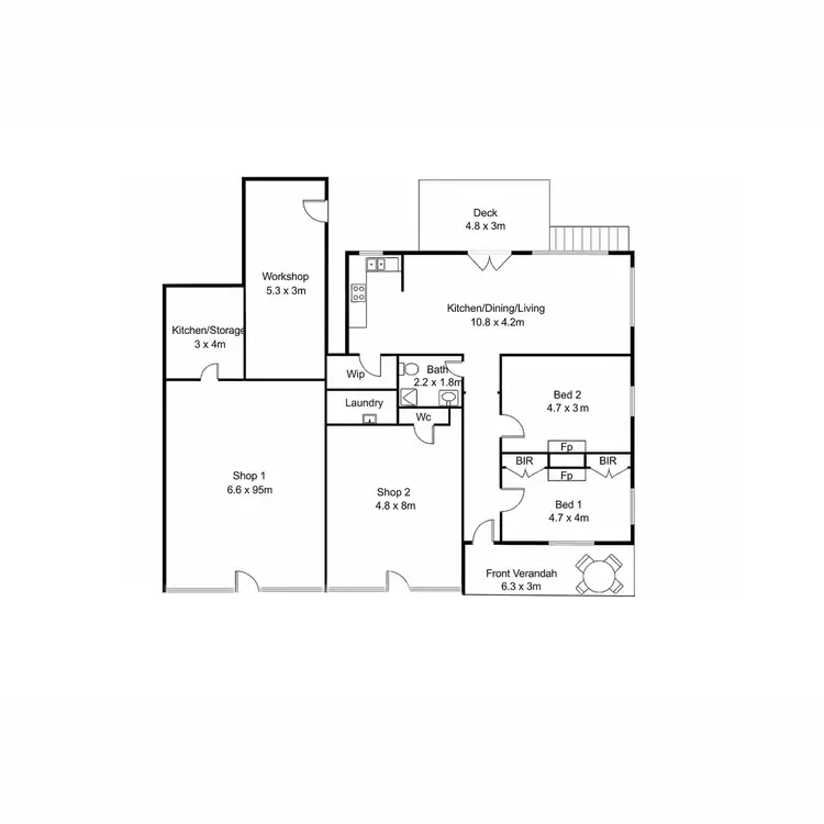 Floorplan of Homely house listing, 134 Henty Street, Casterton VIC 3311