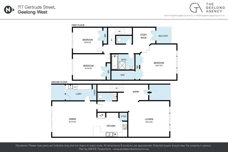 Floorplan of Homely townhouse listing, 117 Gertrude Street, Geelong West VIC 3218