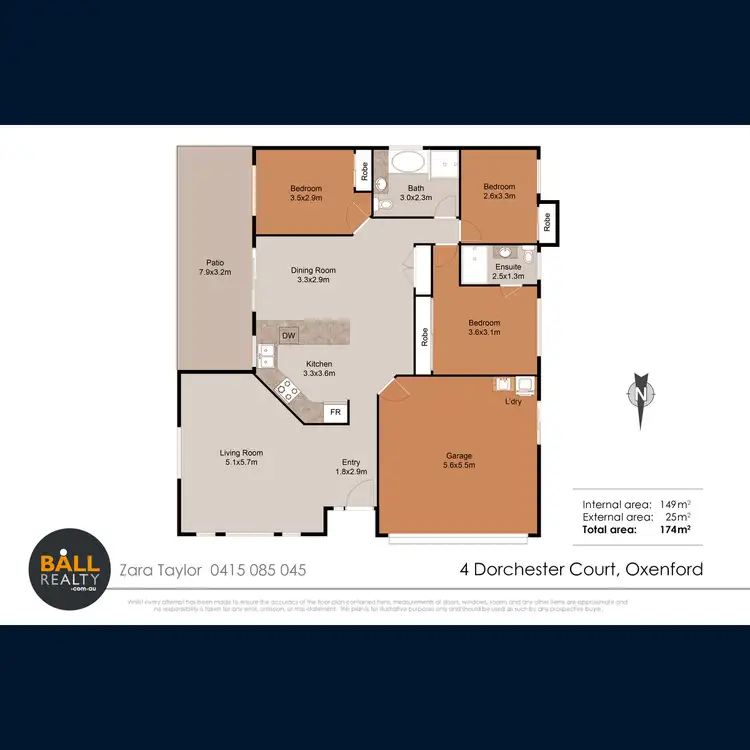 Floorplan of Homely house listing, 4 Dorchester Court, Oxenford QLD 4210