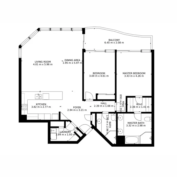 Floorplan of Homely apartment listing, 1902/3400 Surfers Paradise Boulevard, Surfers Paradise QLD 4217