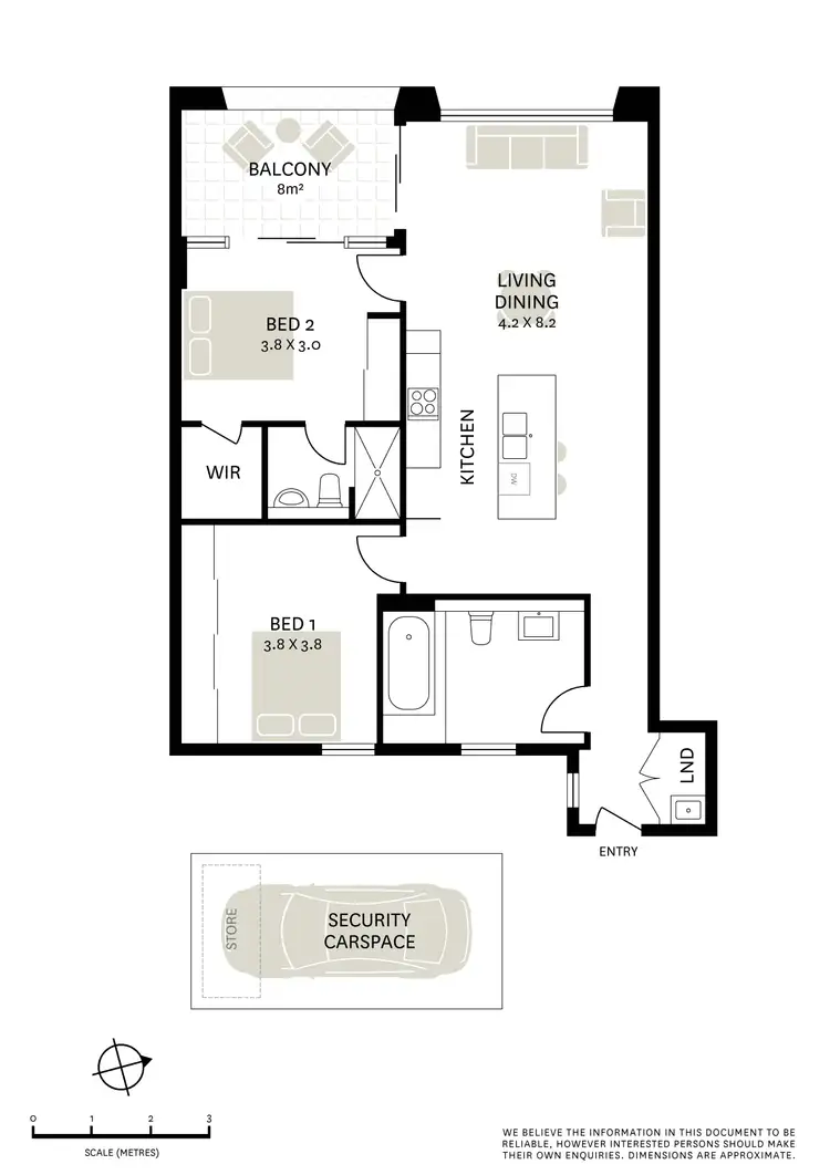 Floorplan of Homely apartment listing, 105/1 Brightwell Lane, Erskineville NSW 2043