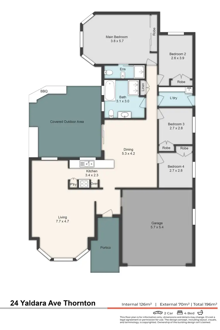 Floorplan of Homely house listing, 24 Yaldara Avenue, Thornton NSW 2322