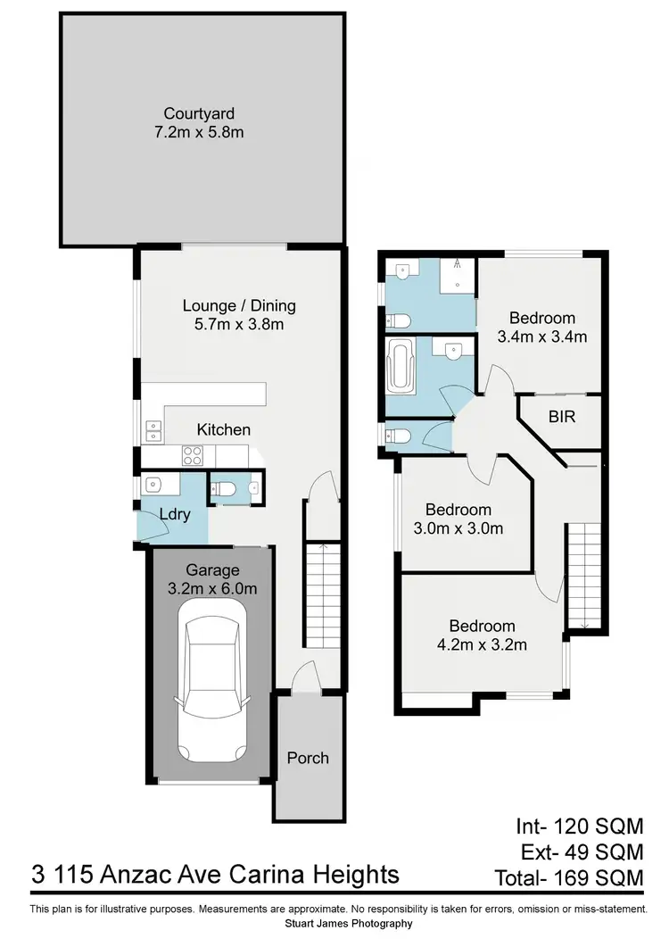 Floorplan of Homely townhouse listing, 3/115 Anzac Road, Carina Heights QLD 4152