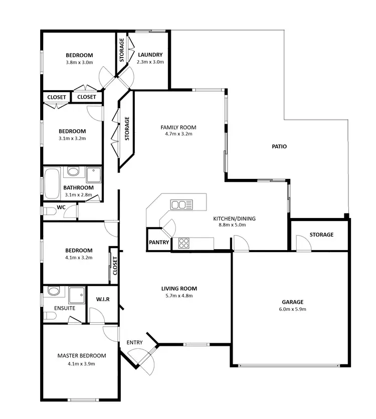 Floorplan of Homely house listing, 19 Ambrose Crescent, West Wodonga VIC 3690