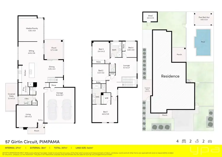 Floorplan of Homely house listing, 57 Girtin Circuit, Pimpama QLD 4209