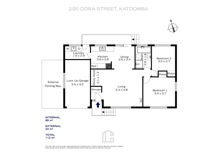 Floorplan of Homely unit listing, 2/20 Dora Street, Katoomba NSW 2780