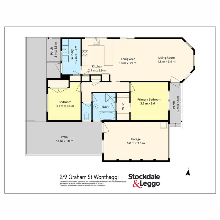 Floorplan of Homely unit listing, 2/9 Graham Street, Wonthaggi VIC 3995
