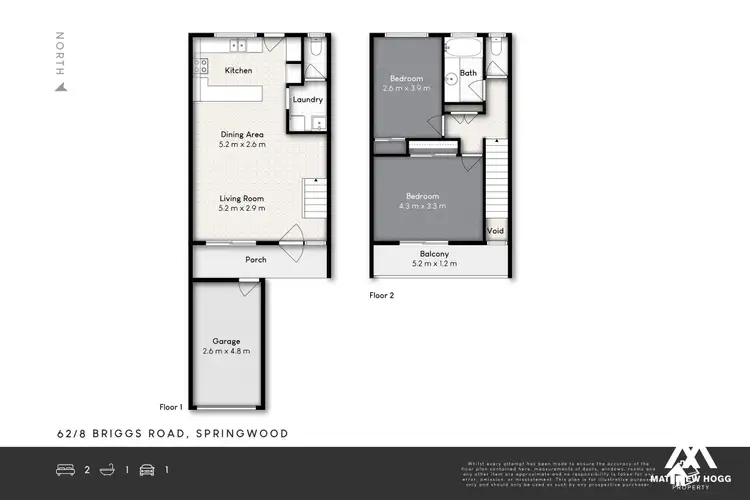 Floorplan of Homely townhouse listing, 62/8 Briggs Road, Springwood QLD 4127
