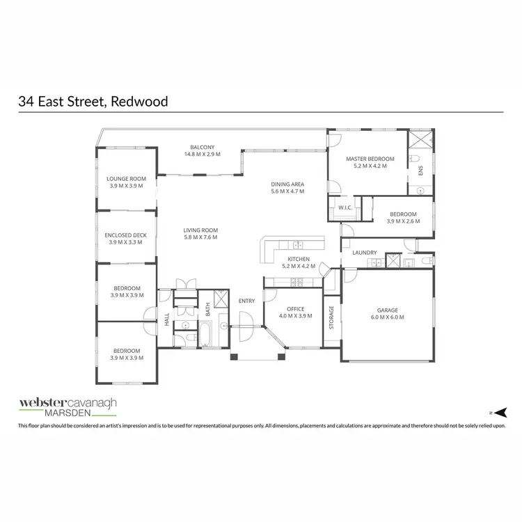 Floorplan of Homely house listing, 34 East Street, Redwood QLD 4350