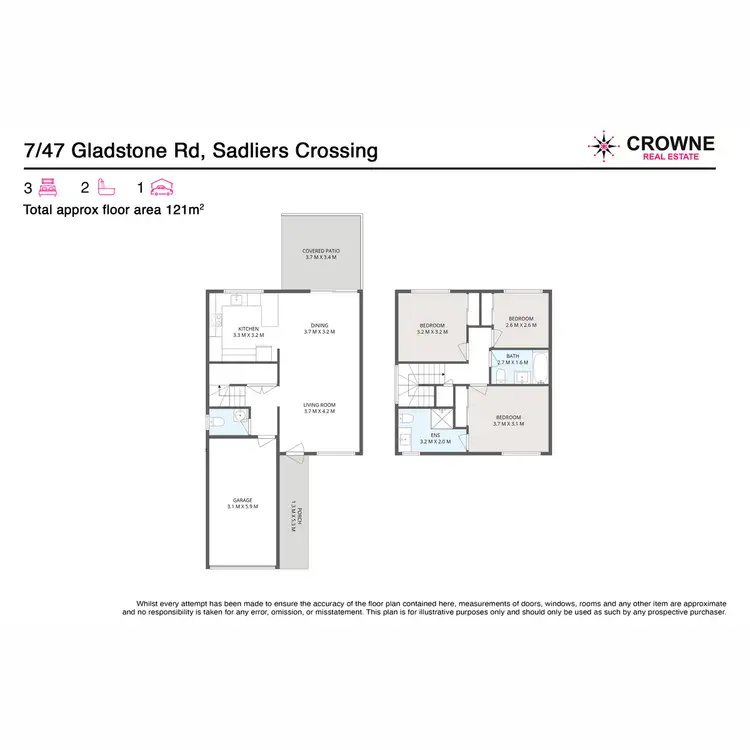 Floorplan of Homely townhouse listing, 7/47 Gladstone Street, Sadliers Crossing QLD 4305